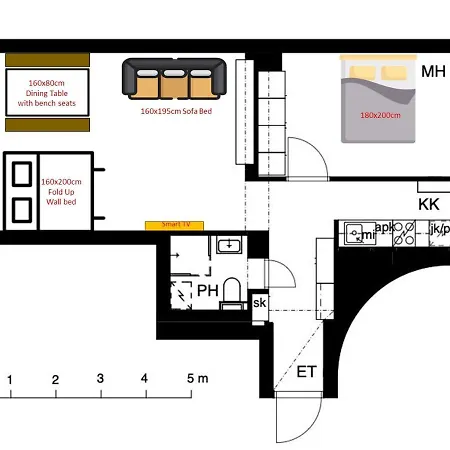 아파트 Scandic Primo - Malminkatu 49m2 *